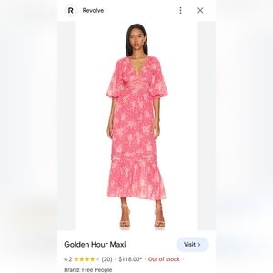Free People Golden hour Maxi in pink